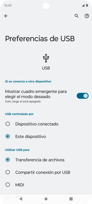 Pulsa Transferencia de archivos. Pulsa Transferencia de archivos.