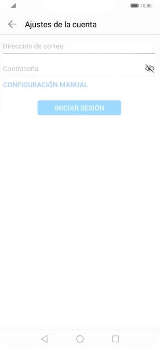 Pulsa Dirección de correo e introduce tu dirección de correo electrónico. Pulsa Dirección de correo e introduce tu dirección de correo electrónico.