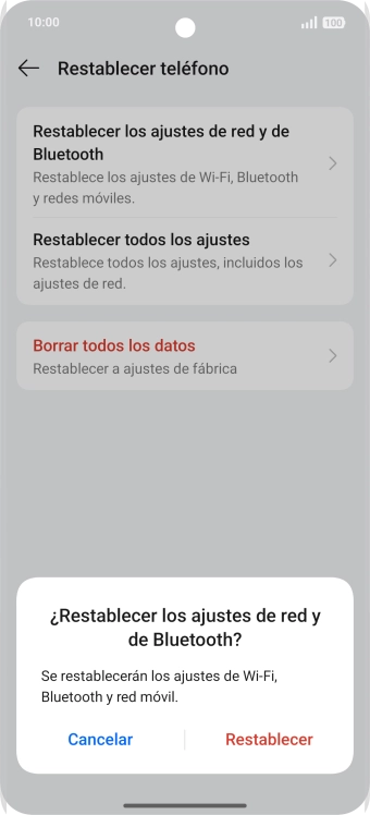 Pulsa Restablecer. Pulsa Restablecer.