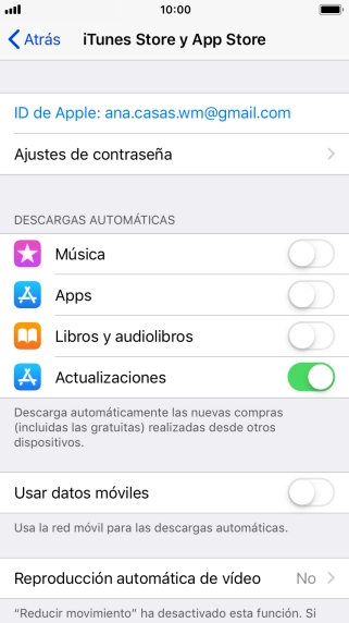 Pulsa el indicador junto al tipo de contenido deseado para activar o desactivar la función. Pulsa el indicador junto al tipo de contenido deseado para activar o desactivar la función.