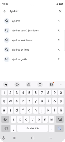 Introduce el nombre del tema o de la app y pulsa el icono de búsqueda. Introduce el nombre del tema o de la app y pulsa el icono de búsqueda.