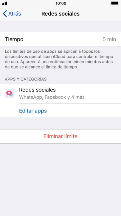 Pulsa Eliminar límite. Pulsa Eliminar límite.