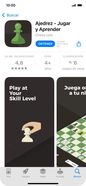 Pulsa OBTENER y sigue las indicaciones de la pantalla para instalar la app. Pulsa OBTENER y sigue las indicaciones de la pantalla para instalar la app.