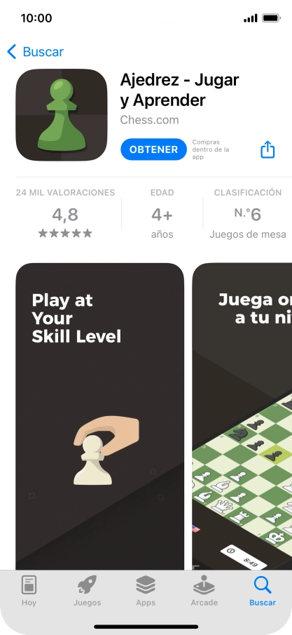 Pulsa OBTENER y sigue las indicaciones de la pantalla para instalar la app. Pulsa OBTENER y sigue las indicaciones de la pantalla para instalar la app.