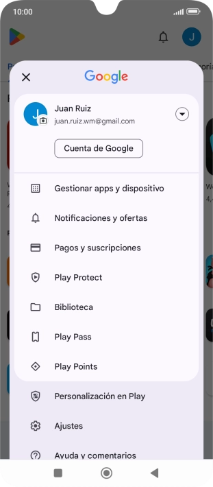 Pulsa Gestionar apps y dispositivo.