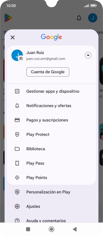 Pulsa Gestionar apps y dispositivo.