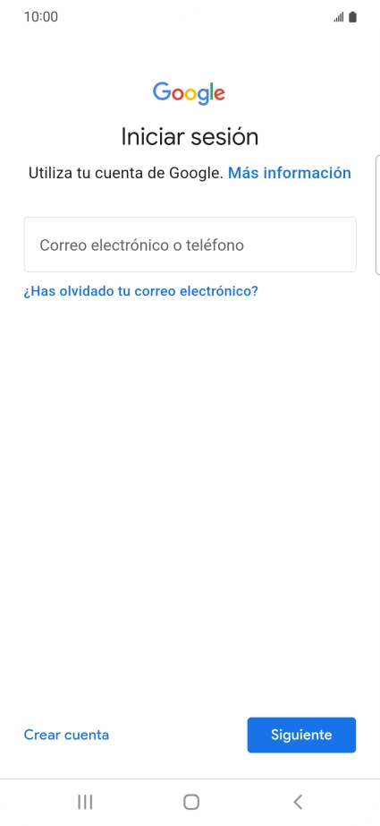 Si no tienes una cuenta de Google, pulsa Crear cuenta y sigue las indicaciones de la pantalla para ver cómo crear una cuenta nueva. Si no tienes una cuenta de Google, pulsa Crear cuenta y sigue las indicaciones de la pantalla para ver cómo crear una cuenta nueva.