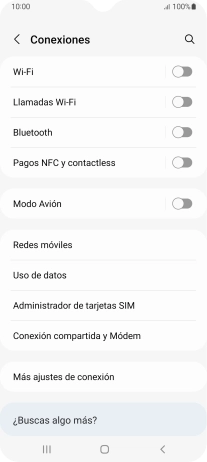 Pulsa Conexión compartida y Modem.