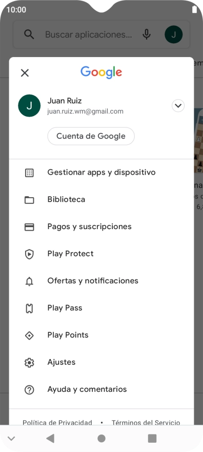 Pulsa Gestionar apps y dispositivo. Pulsa Gestionar apps y dispositivo.
