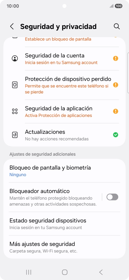 Pulsa Más ajustes de seguridad. Pulsa Más ajustes de seguridad.
