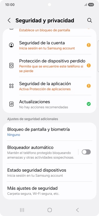 Pulsa Más ajustes de seguridad. Pulsa Más ajustes de seguridad.