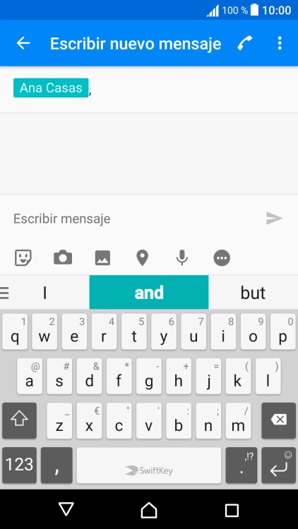 Pulsa en el campo de escritura y escribe el texto del mensaje corto. Pulsa en el campo de escritura y escribe el texto del mensaje corto.