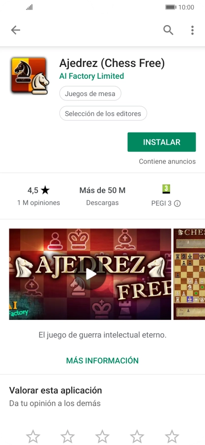 Pulsa INSTALAR y sigue las indicaciones de la pantalla para instalar la app. Pulsa INSTALAR y sigue las indicaciones de la pantalla para instalar la app.
