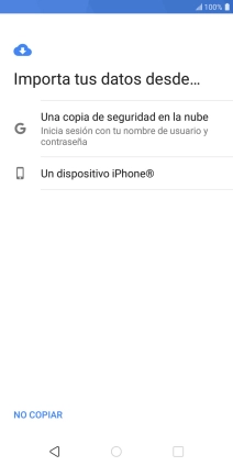 Pulsa la opción deseada y sigue las indicaciones de la pantalla para transferir contenido desde el otro teléfono y finalizar la activación de tu teléfono.