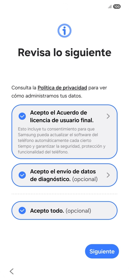 Pulsa Siguiente. Pulsa Siguiente.