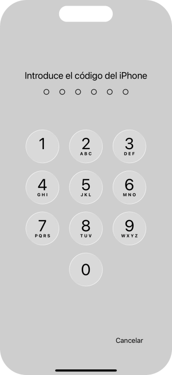 Utiliza el código de seguridad que has creado. La app está ahora bloqueada.