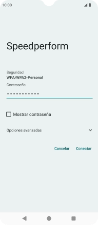 Introduce la contraseña de la red wifi y pulsa Conectar. Introduce la contraseña de la red wifi y pulsa Conectar.
