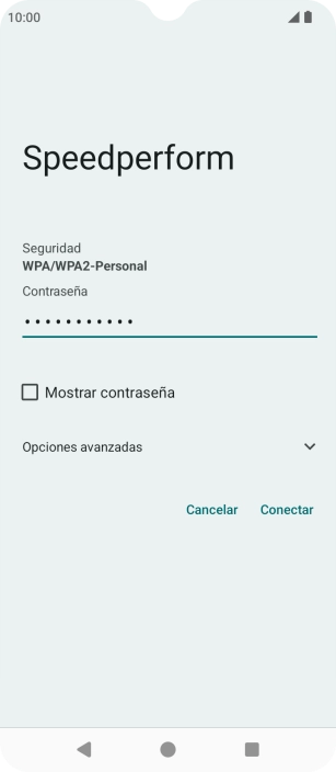 Introduce la contraseña de la red wifi y pulsa Conectar. Introduce la contraseña de la red wifi y pulsa Conectar.