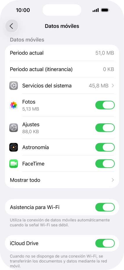 Pulsa el indicador junto a las aplicaciones deseadas para activar o desactivar la función. Pulsa el indicador junto a las aplicaciones deseadas para activar o desactivar la función.