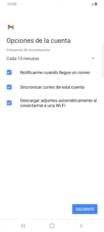 Si aparece en la pantalla esta imagen, tu cuenta de correo electrónico ha sido reconocida y configurada automáticamente. Sigue las indicaciones de la pantalla para introducir más información y terminar la configuración. Si aparece en la pantalla esta imagen, tu cuenta de correo electrónico ha sido reconocida y configurada automáticamente. Sigue las indicaciones de la pantalla para introducir más información y terminar la configuración.
