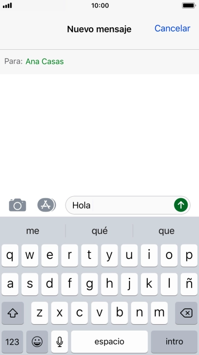 Pulsa el icono de enviar. Pulsa el icono de enviar.
