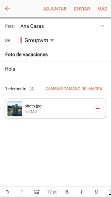 Pulsa ENVIAR cuando hayas terminado de escribir el correo electrónico. Pulsa ENVIAR cuando hayas terminado de escribir el correo electrónico.