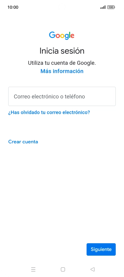 Si no tienes una cuenta de Google, pulsa Crear cuenta y sigue las indicaciones de la pantalla para ver cómo crear una cuenta nueva. Si no tienes una cuenta de Google, pulsa Crear cuenta y sigue las indicaciones de la pantalla para ver cómo crear una cuenta nueva.