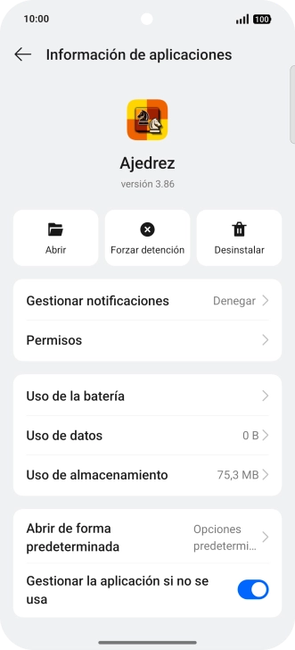 Pulsa Uso de almacenamiento. Pulsa Uso de almacenamiento.