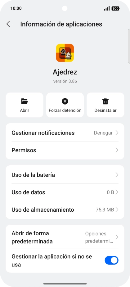 Pulsa Uso de almacenamiento. Pulsa Uso de almacenamiento.