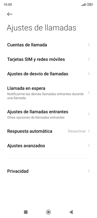 Pulsa Ajustes de desvío de llamadas. Pulsa Ajustes de desvío de llamadas.