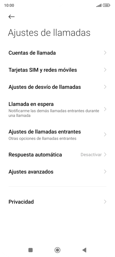 Pulsa Ajustes de desvío de llamadas. Pulsa Ajustes de desvío de llamadas.
