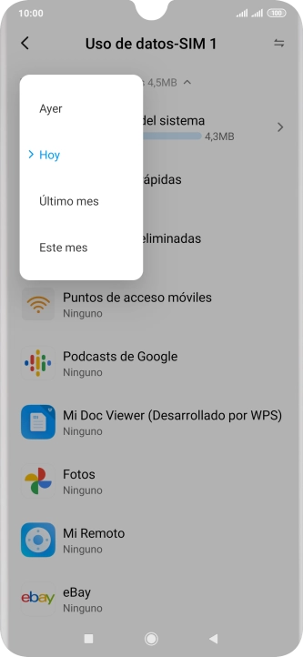 Pulsa el ajuste deseado. Pulsa el ajuste deseado.