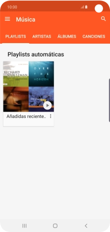 Pulsa una categoría y desplázate al archivo de música deseado.