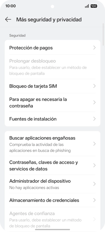 Pulsa Bloqueo de tarjeta SIM. Pulsa Bloqueo de tarjeta SIM.