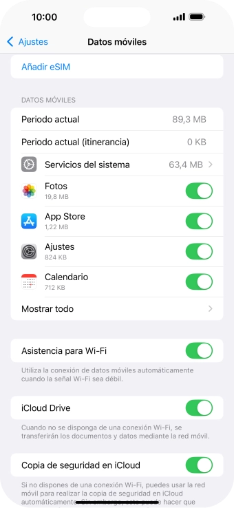 Pulsa el indicador junto a las aplicaciones deseadas para activar o desactivar la función. Pulsa el indicador junto a las aplicaciones deseadas para activar o desactivar la función.