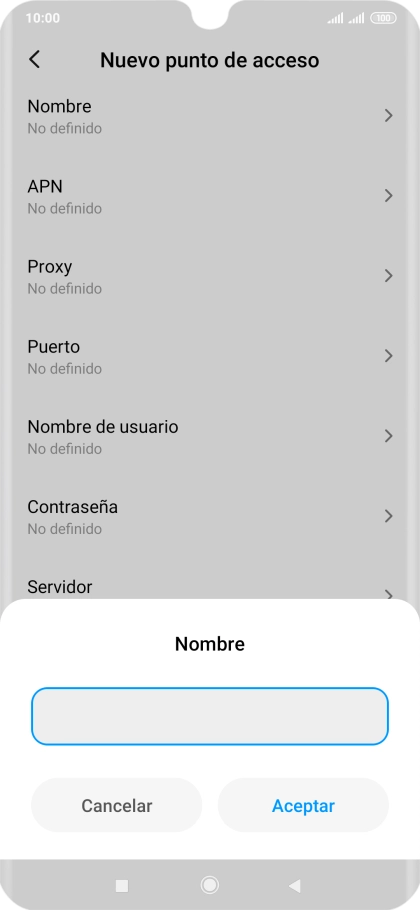 Introduce Vodafone Internet y pulsa Aceptar. Introduce Vodafone Internet y pulsa Aceptar.