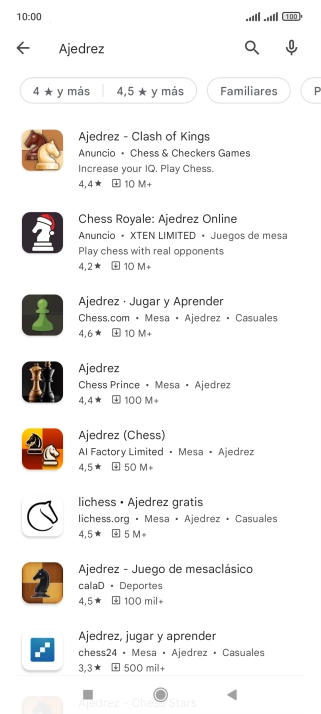 Pulsa la app deseada. Pulsa la app deseada.