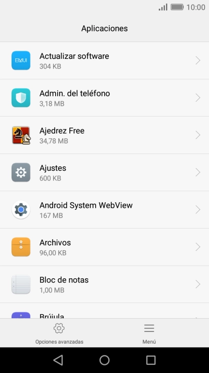 Pulsa la app deseada.