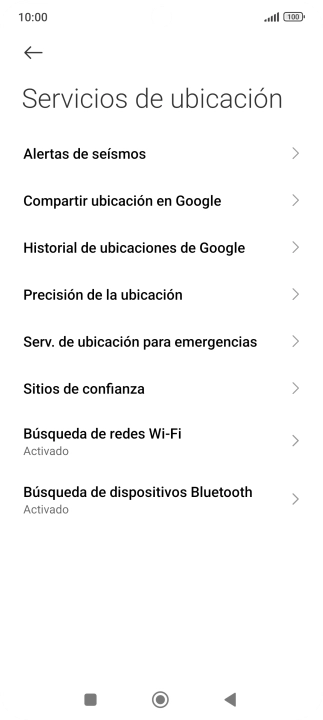 Pulsa Precisión de la ubicación. Pulsa Precisión de la ubicación.