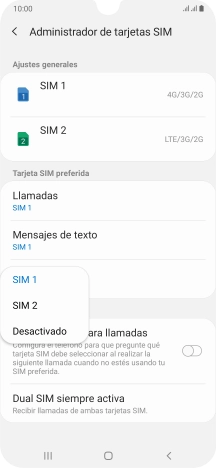 Pulsa el ajuste deseado. Pulsa el ajuste deseado.