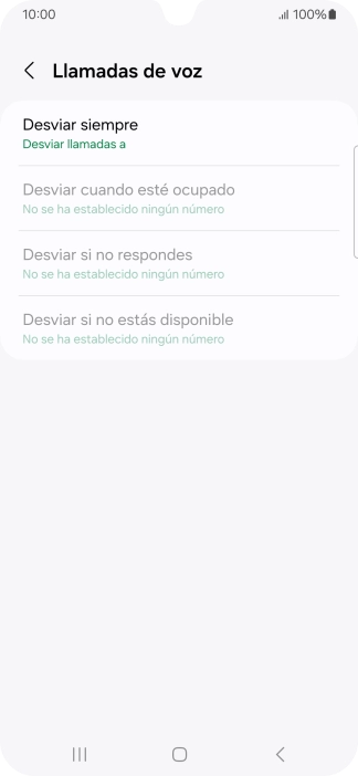 Pulsa el tipo de desvío deseado. Pulsa el tipo de desvío deseado.