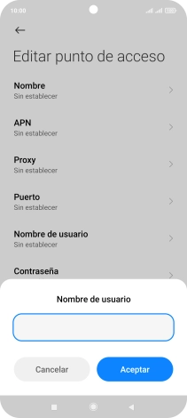Introduce wap@wap y pulsa Aceptar.