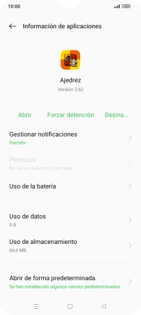 Pulsa Uso de almacenamiento. Pulsa Uso de almacenamiento.