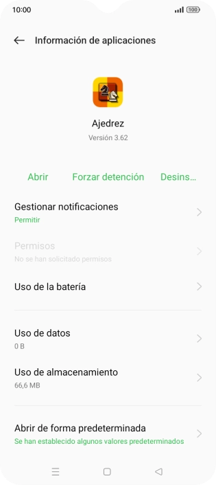 Pulsa Uso de almacenamiento. Pulsa Uso de almacenamiento.