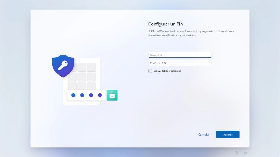 Haz clic en Nuevo PIN e introduce el código PIN deseado. Haz clic en Nuevo PIN e introduce el código PIN deseado.