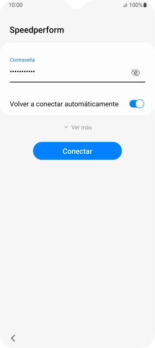 Introduce la contraseña de la red wifi y pulsa Conectar. Introduce la contraseña de la red wifi y pulsa Conectar.