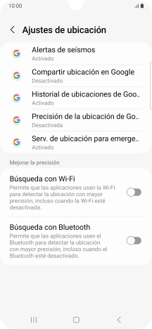 Pulsa Precisión de la ubicación de Go...