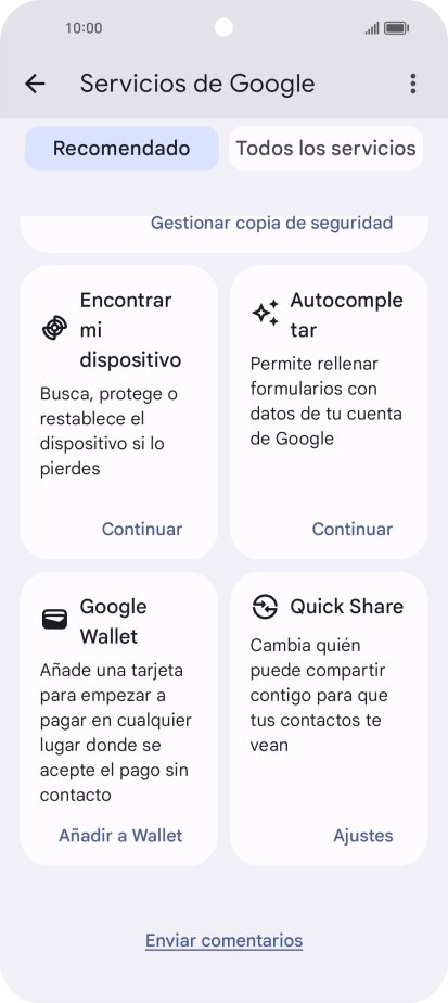 Pulsa Encontrar mi dispositivo. Pulsa Encontrar mi dispositivo.