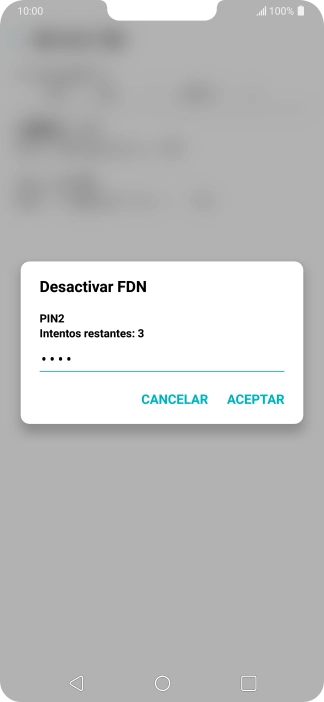 Introduce el código PIN2 y pulsa ACEPTAR. Introduce el código PIN2 y pulsa ACEPTAR.