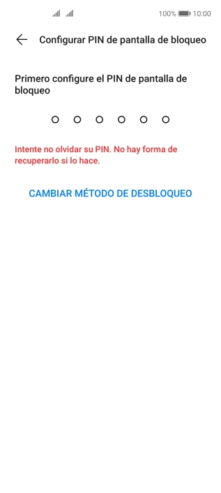 Pulsa CAMBIAR MÉTODO DE DESBLOQUEO. Pulsa CAMBIAR MÉTODO DE DESBLOQUEO.